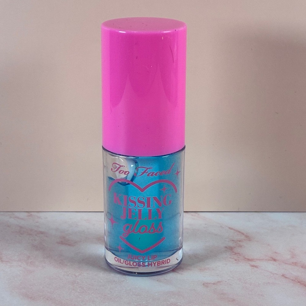 Too Faced Kissing Jelly Lip Oil Gloss Blue Snow Cone Limited Edition New Unboxed